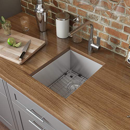 Image of Ruvati RVH7110 Undermount 14 inch Bar Sink 16 Gauge Single Bowl - Stainless Steel
