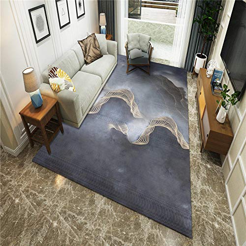 Tapis de salon impression encre décoration abstraite luxe - 2