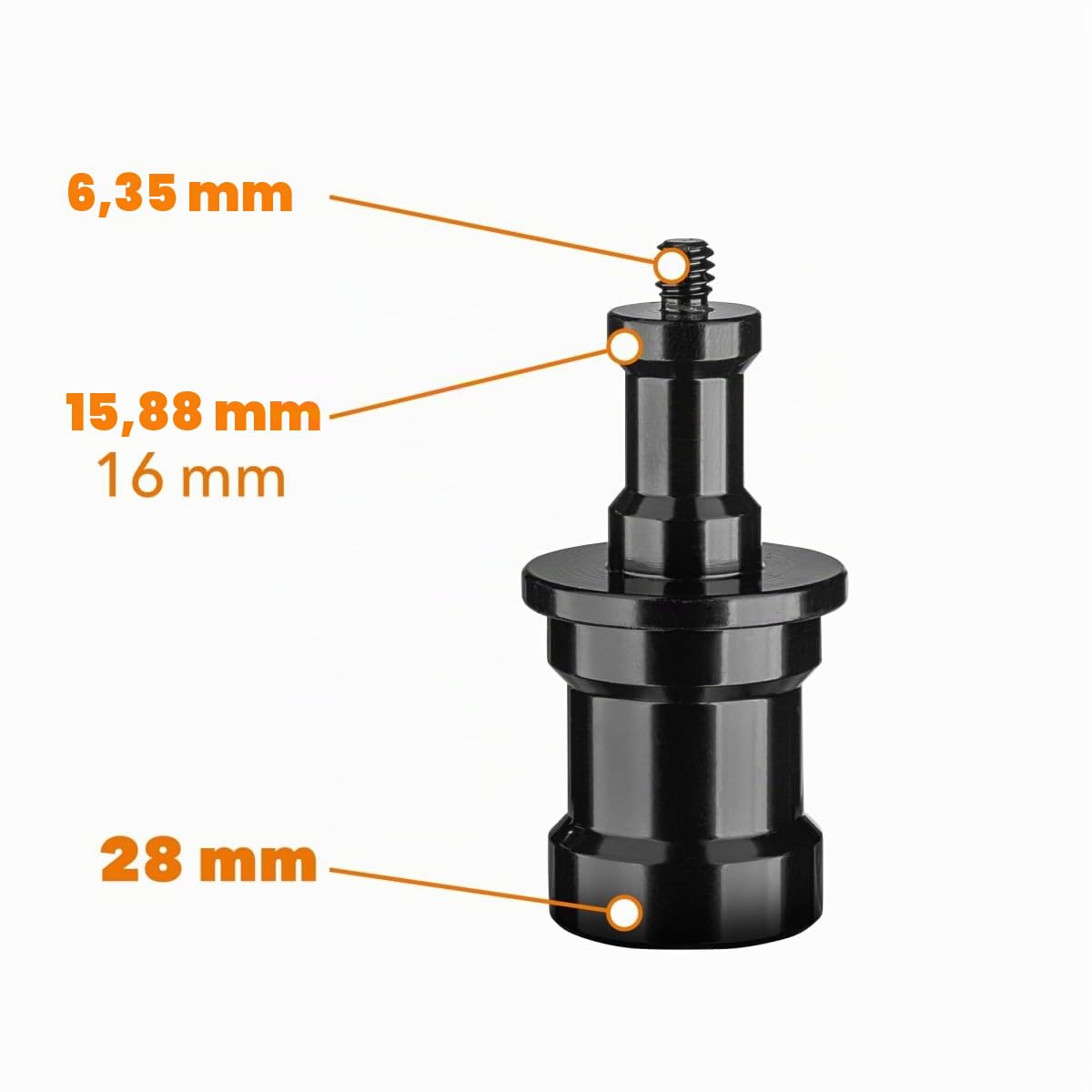 Walimex pro 2X Spigot 28mm (1 1/8«)/16mm (5/8»)