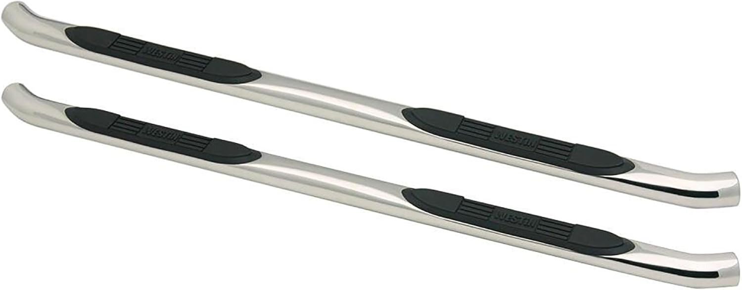 Westin 23-3380 E-Series 3 Round Nerf Bars fits 2009-2017 Traverse 2007-2017 Acadia 2008-2017 Enclave 2007-2010 Outlook Polished Pair