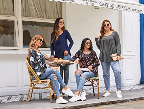 Cathy Fall Women Long Sleeve Casual Tunic Tops Loose Fit Dressy To Wear With Leggings Winter Elastic Shirts thumb #5