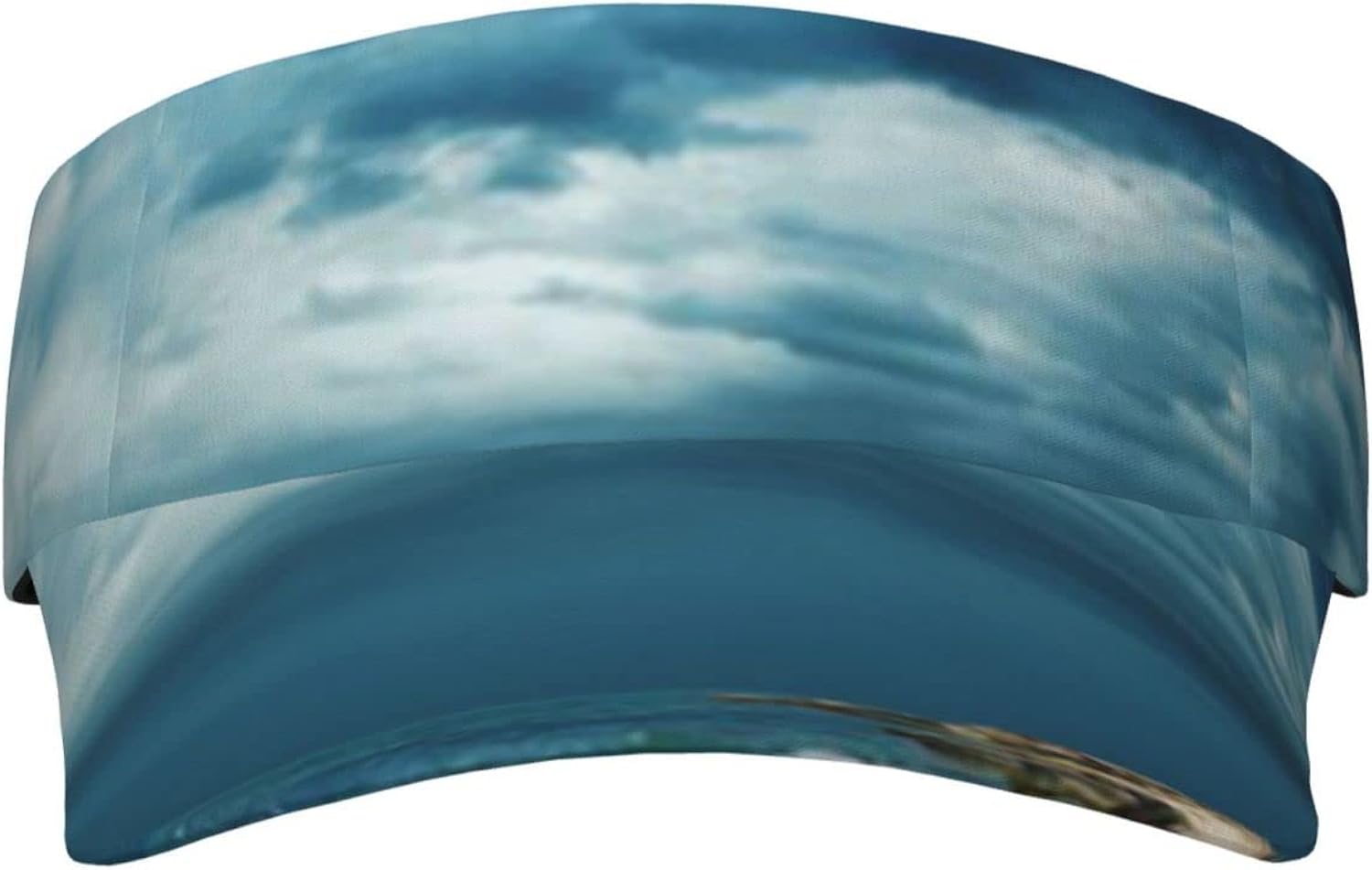 Lighthouse Seaside Printed Running Visor Sombreros Deportes al aire libre Sombreros para mujeres y hombres Ajustable Vacío Top Cap Negro, Negro -