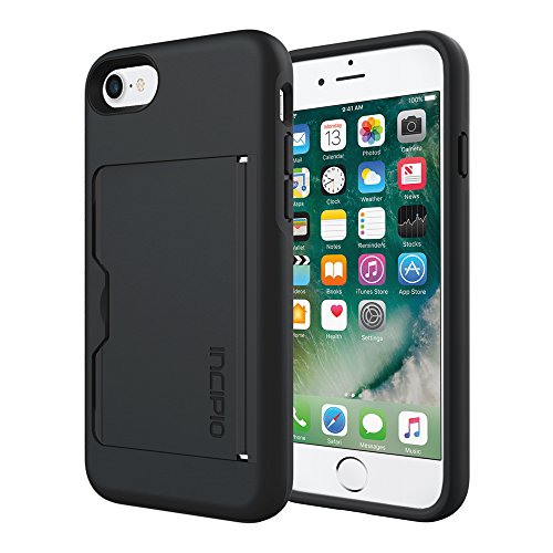 Incipio Apple Iphone 7/8 Stowaway Advanced Credit Card Hard Shell Case With Silicone Core - Black/Black #TOP1