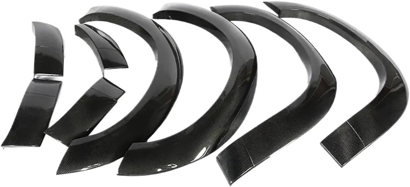 Wheel Arches Compatible for Dodge Challenger GT TA 2017 2018 Wheel Arch Car Side Fender Flares Cover Mudguards Trims Carbon Fiber FRP(FRP Black)