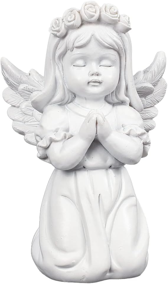 Praying Angel Statue 4.7 Inch Resin Crafts Figurine Home Shelf Decor
