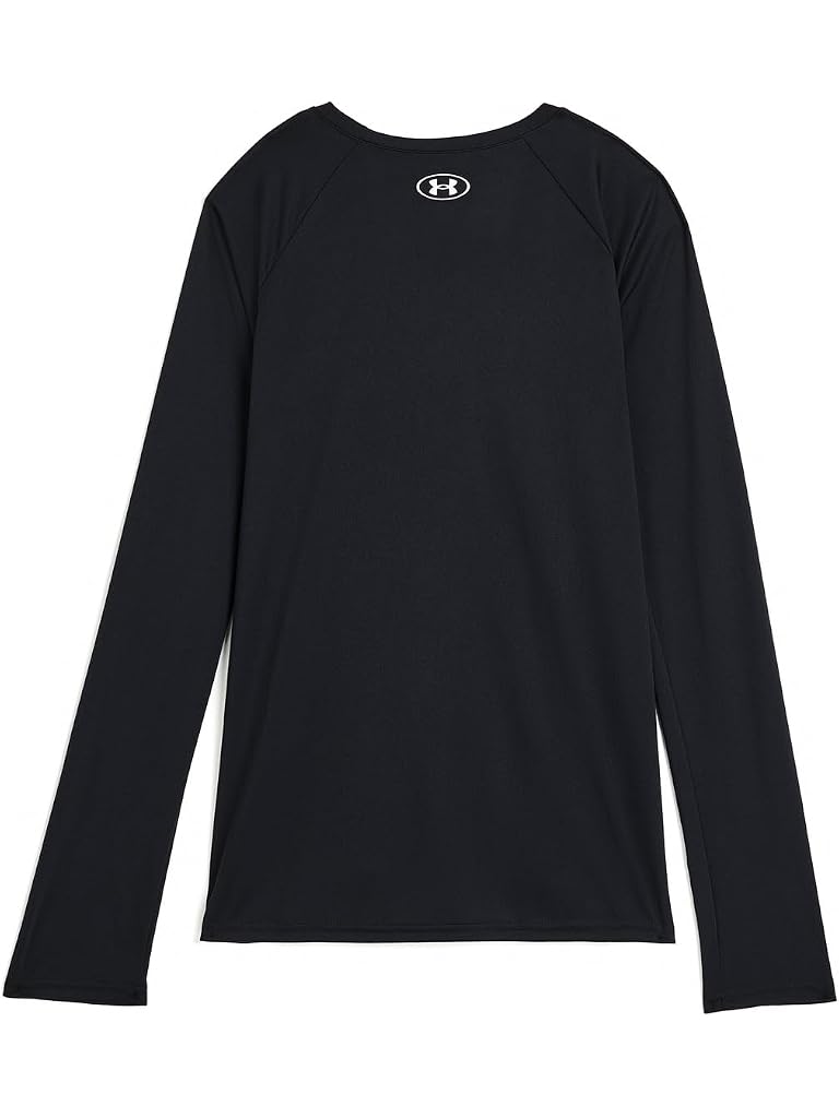 Black Under Armour Tech Hybrid Print Long Sleeve (Big Kids)