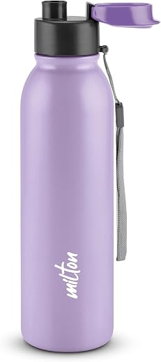 MILTON Caper 1000 Stainless Steel Water Bottle 870 ml, Single Walled, ISI Certified I Leak Proof Lid, Rust Proof I For Sch...