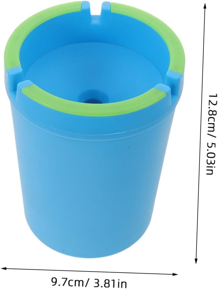 Car Ashtray with Lid Glow the Dark, Portable Self-extinguishing Butt Bucket for Cup Holder, Smokeless Car Interior Accessory for Trucks, Suvs, Home, and Office Use