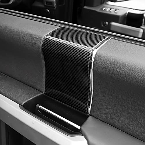 Cherocar For F-150 Inner Door Handles Top Cover Interior Accessories For 2015-2020 Ford F150 (Carbon Fiber) #TOP5