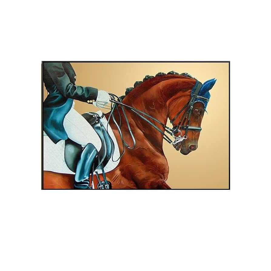 Amazon.co.jp: luose Modern Knight Horses キャンバス 絵画