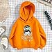 Girls and Toddlers' Pullover Hoodie Sweatshirt with Hood Fashion Casual Tops Baggy Thin Top for (Orange, 4-5 Years)
