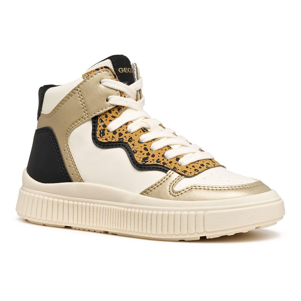 Geox Girls Light Ivory/Platinum Laquinny Size: 33