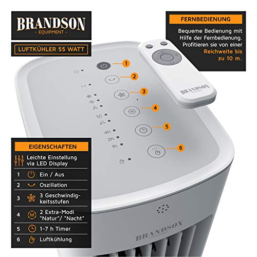 Brandson - Turmventilator mit Wasserkühlung - Preisträger 2026 - Verdunstungskühler - Luftkühler... Ansicht 10