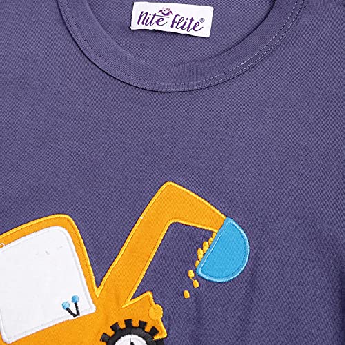 Image of NITE FLITE Boys' Little Builder Printed 100% Cotton Nightwear | Top and Pyjama Set