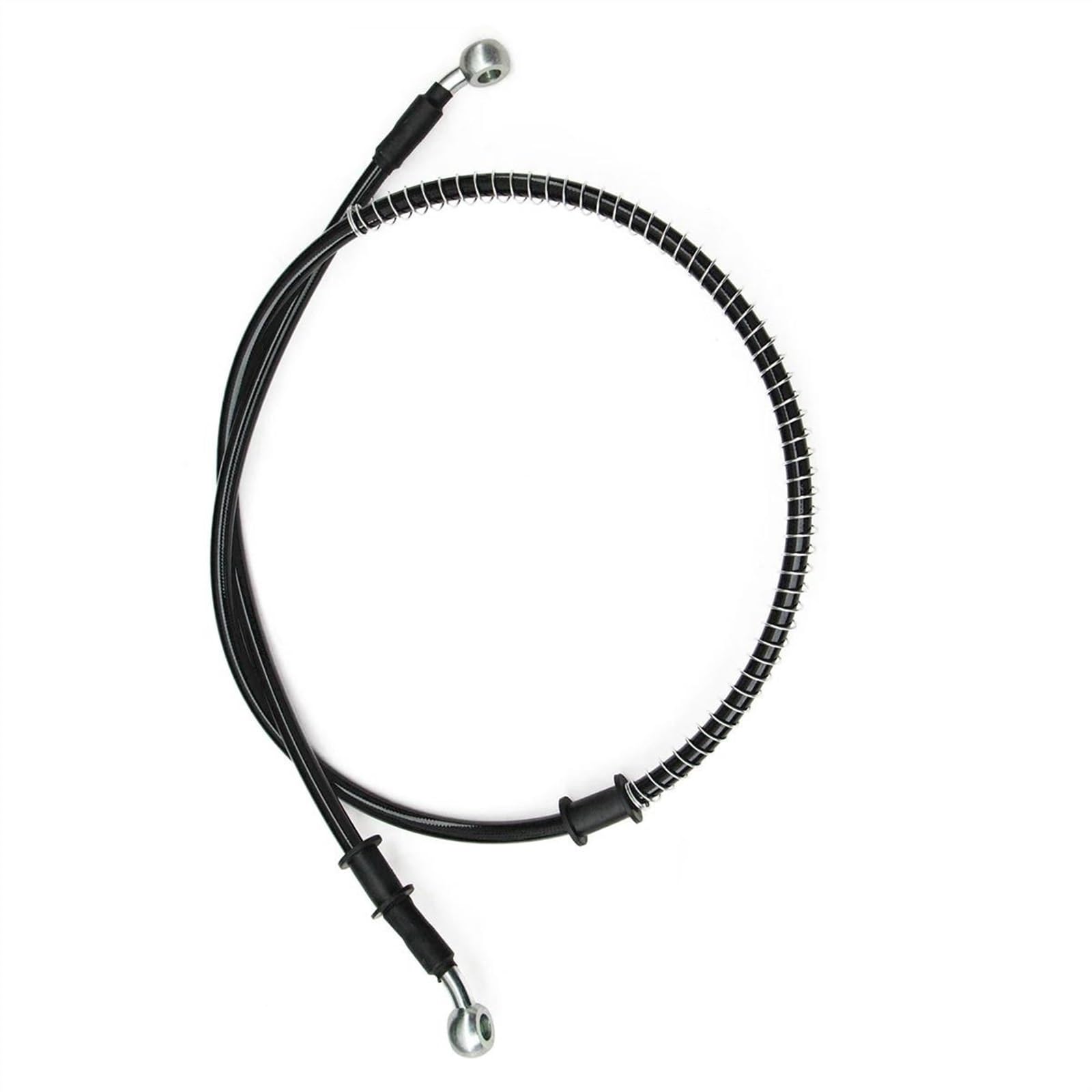 Ksxzw Black- Silver Motorbike Part Universal Motorcycle Hydraulic Brake Oil Hose 1400Mm M8 28 Degre