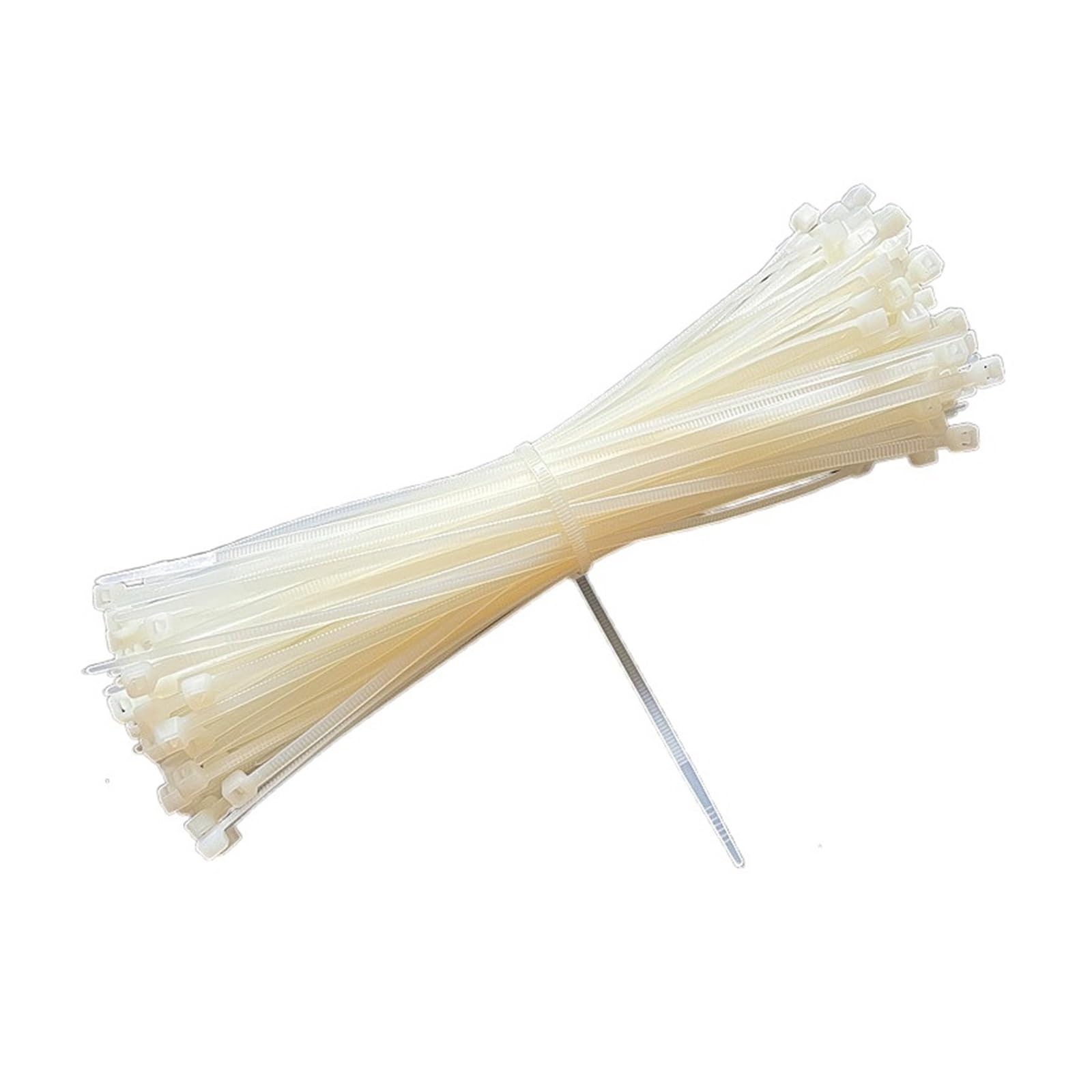 Nylon Cable Tie Buckle， Self-Locking Nylon Cable Ties, Multicolor, Multiple Sizes, Pack of 100(White,5x300mm-100pcs)