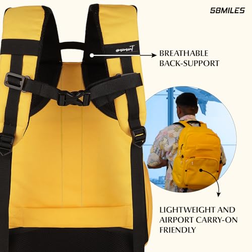 Image of Camera Bag for DSLR & Mirrorless - Professional Travel Camera Backpack - Includes Anti-Theft Zipper, Laptop Compartment, Rain Cover, Shockproof Custom Dividers, Drone, Tripod Holder - Yellow