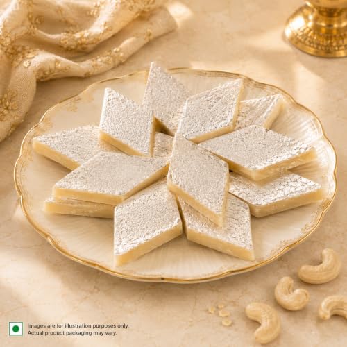 Image of Haldiram's Nagpur Kaju Katli 250g Rich Cashew Mithai Barfi | Traditional Indian Sweet Treat for Gifting & Celebrations