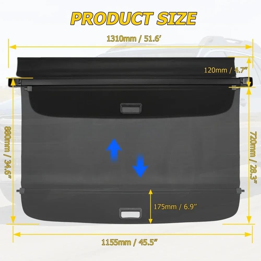 Kofferraumabdeckung für Subaru Outback 2010-2024 Hinten Stamm Lagerung Rack Gepäck Fracht Abdeckung Privatsphäre Sicherheit Schild Versenkbare Vorhang Autozubehör