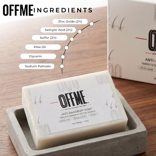 Image of OFFME Anti-Dandruff Soap with Zinc Oxide & Salicylic Acid, 100g