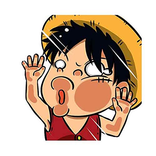 EARLFAMILY 5.1'' Anime Car Sticker for One Piece Hitting Glass Vinyl Decal Waterproof JDM Van Window Computer Auto Car Wrap