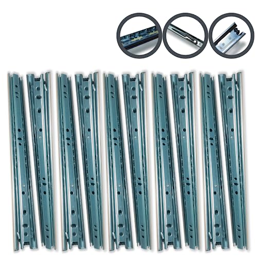 10 Corrediça Telescópica Gaveta Trilho de 40cm - 20Kg - 5PAR