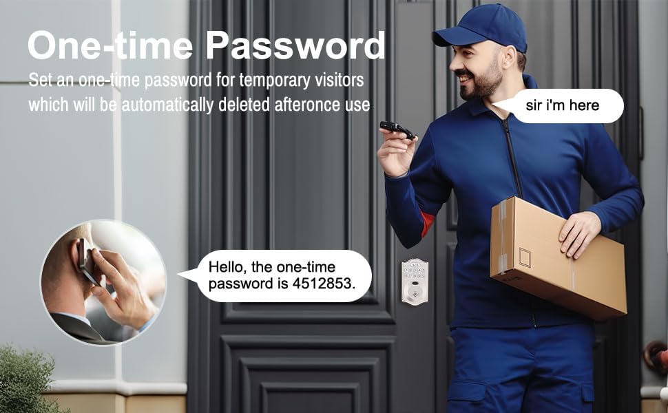 One-time password feature for temporary visitors