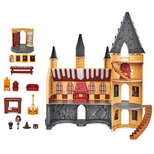 Spin Master Wizarding World Harry Potter - Schloss Hogwarts Spielset mit Licht und Sound sowie exklusiver Hermine Granger Sammelfigur und viel Zubehör, Spielzeug für Kinder ab 5 Jahren, Fanartikel