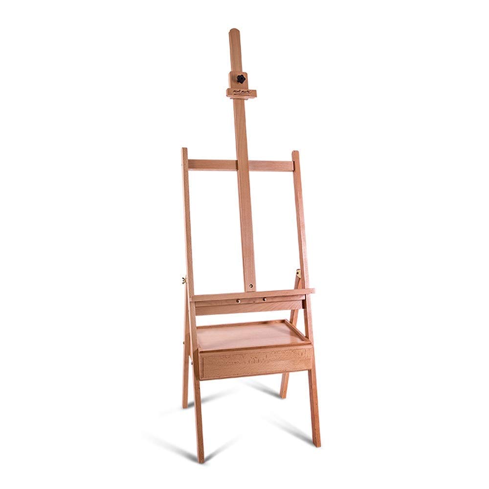 CWCQGH Easels Easel 1.5M Beech Drawer Easel Studio Sketch for Beginners Art Board with Drawer Art Board A-Frame Easel Art Supplies
