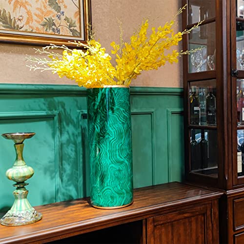 Hozuso Umbrella Stand Umbrella Bucket Umbrella Rack Barrel Floor Vase Modern Style For Storing Canes Walking Sticks For Entryway Porch Indoor Malachite Green 24‘’High #TOP3