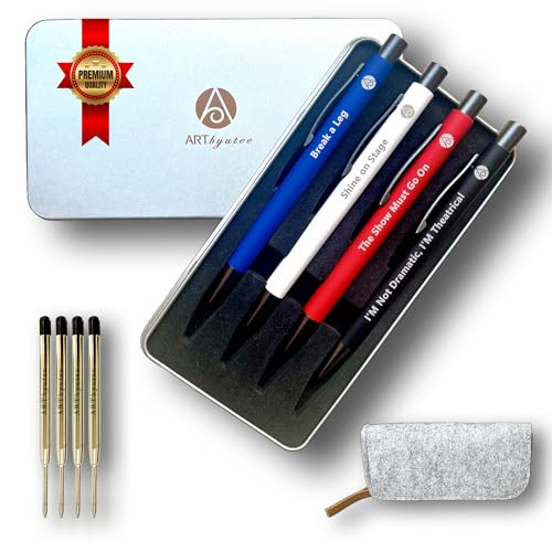 ARTbyutee Theater Gifts For Women Men, Ballpoint Pen Gift for Aspiring Actors, Playwrights, and...