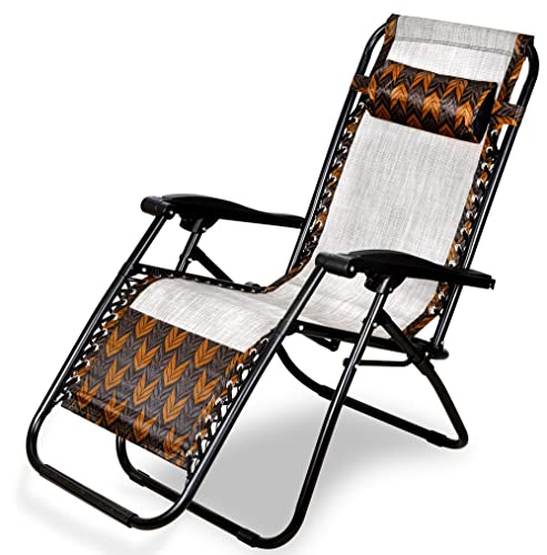 Image of Ash & Roh Zero Gravity Lawn Chair Anti Gravity Lounge Adjustable Recliner Pillow Outdoor Camp Chair for Poolside Backyard Beach, Support (Double Color)