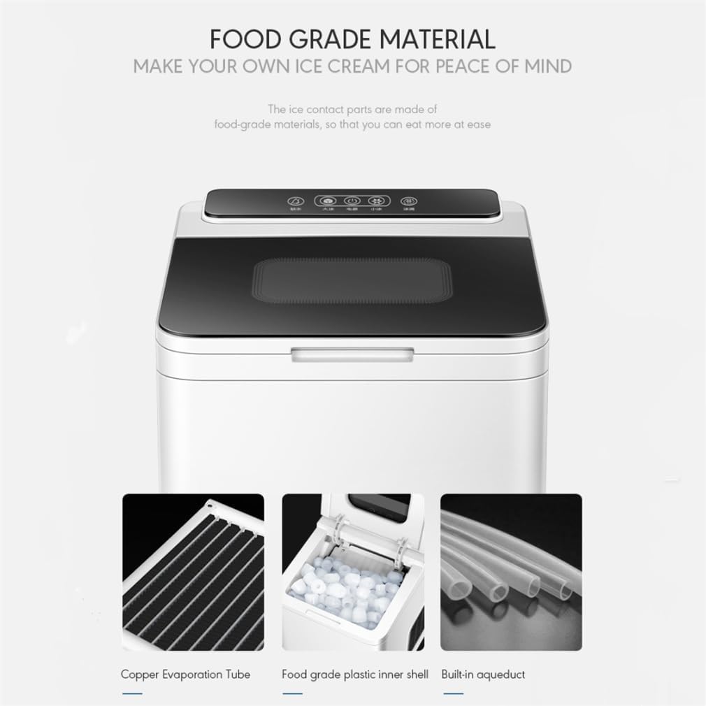 Portable Countertop Ice Maker – Self-Cleaning Pellet Ice Machine, 26lbs/24h, 9 Soft Chewable Ice Cubes In 6 Mins For Home Kitchen on Fridge.com - View 4