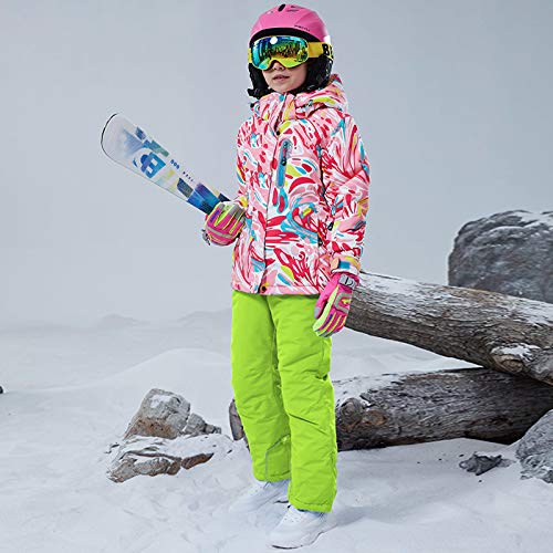 WOWULOVELY Girls Boy's Winter Ski Jackets Waterproof Kids Snowboarding Jacket Snow Coat Thicken Warm Hooded Ski Jacket4