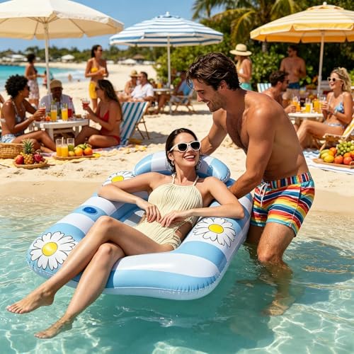 Lit gonflable flottant résistant de haute qualité pour piscine et rivière - 2