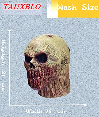 Tauxblo B8 Scary Halloween Zombie Mask Realistic Horror Mask Novelty Costume Party Latex Full Head Mask Creepy Cosplay Props thumb #3