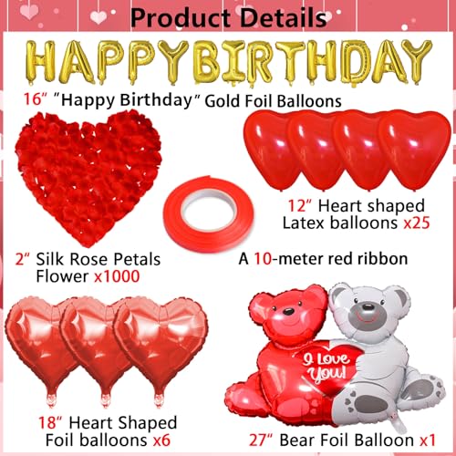 Image of Happy Birthday Decorations kit for Him /her, Bedroom, Hotel Room