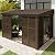 Domi Lean-to Sunroom 10x12FT, Wall Mounted Solarium with Galvanized Steel Sloping Roof, Moveable PVC Screen, Front Door&Side Sliding Door, Aluminum Gazebo Against Wall Sun Room for Patio Deck