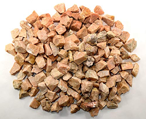 Image of HQRP Natural Peach Orange Moonstone Rough Stones Feldspar Crystal Mineral Gemstone Raw Specimens for Cabbing Fron India (5PCS)