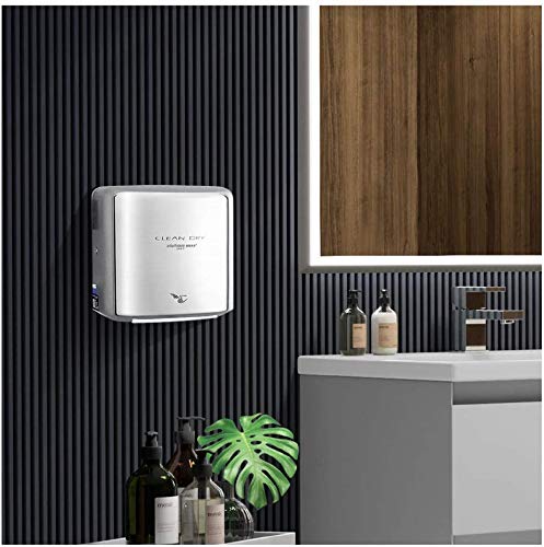 LS-PRO Automatic Hand Dryer Stainless Steel for Commercial Bathrooms. High Speed Hot Air, Dry Hands in 7s. No Touch Operation Infrared Sensor. Easy Installation. Low Noise 60 dB. 1 Year Warranty.