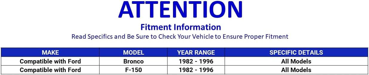4pc Steering Linkage Kit Replacement DS1017 DS1018 ES2079S ES2080S fits Ford F-150 1982-1996 fits Ford Bronco 1982-1996 Inner Tie Rod Adjusting Sleeve Kit