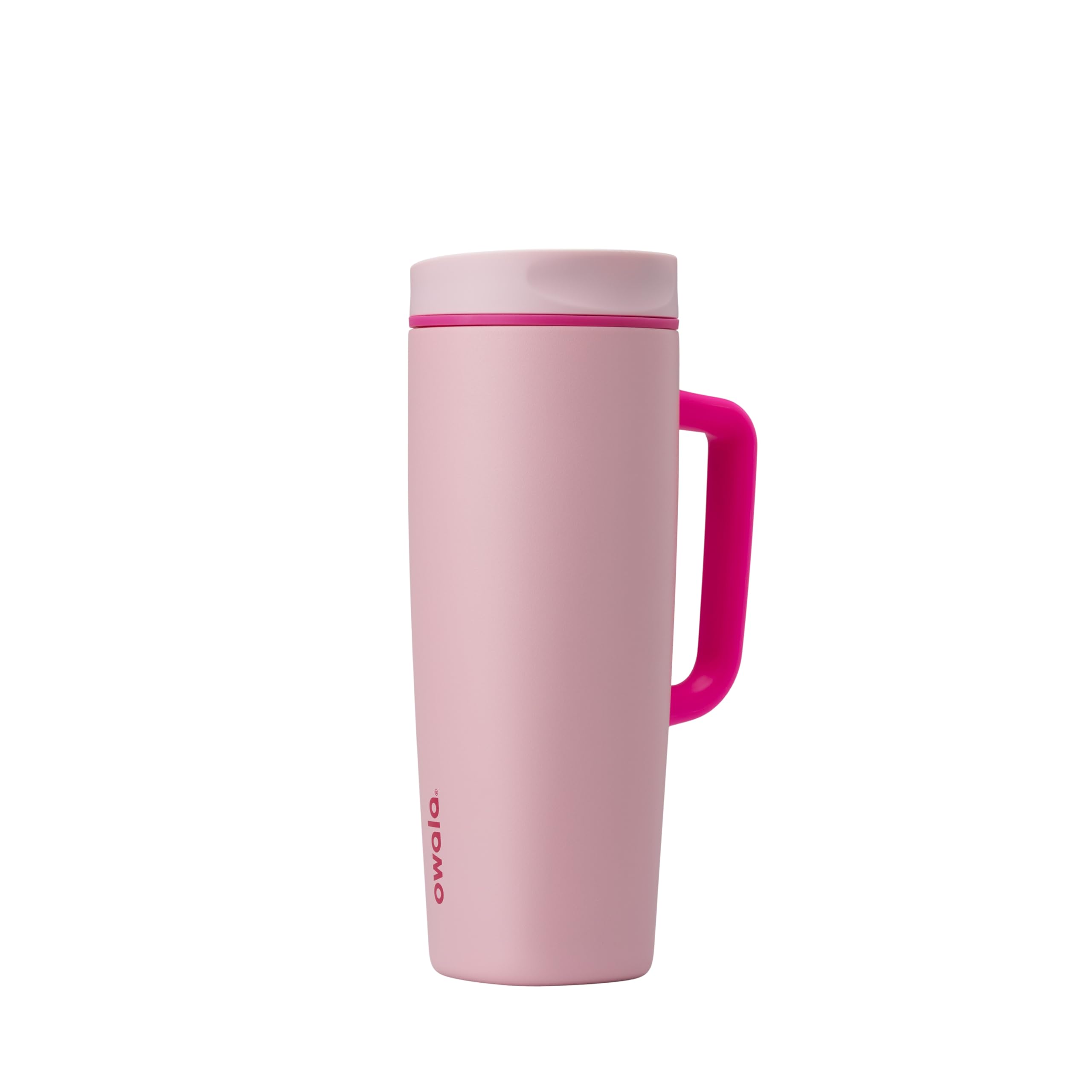 Owala SmoothSip Slider Stainless Steel Insulated Travel Mug with handle, 100% Leak Proof, For Hot and Cold Drinks, Travel Friendly with Sliding Lock