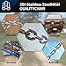 SUS304 Stainless Steel Chain Metal Chain Link Chain Small Light Duty Chain Utility Chain for Home Outdoor Camping Hanging Pet Chain Prevention Theft