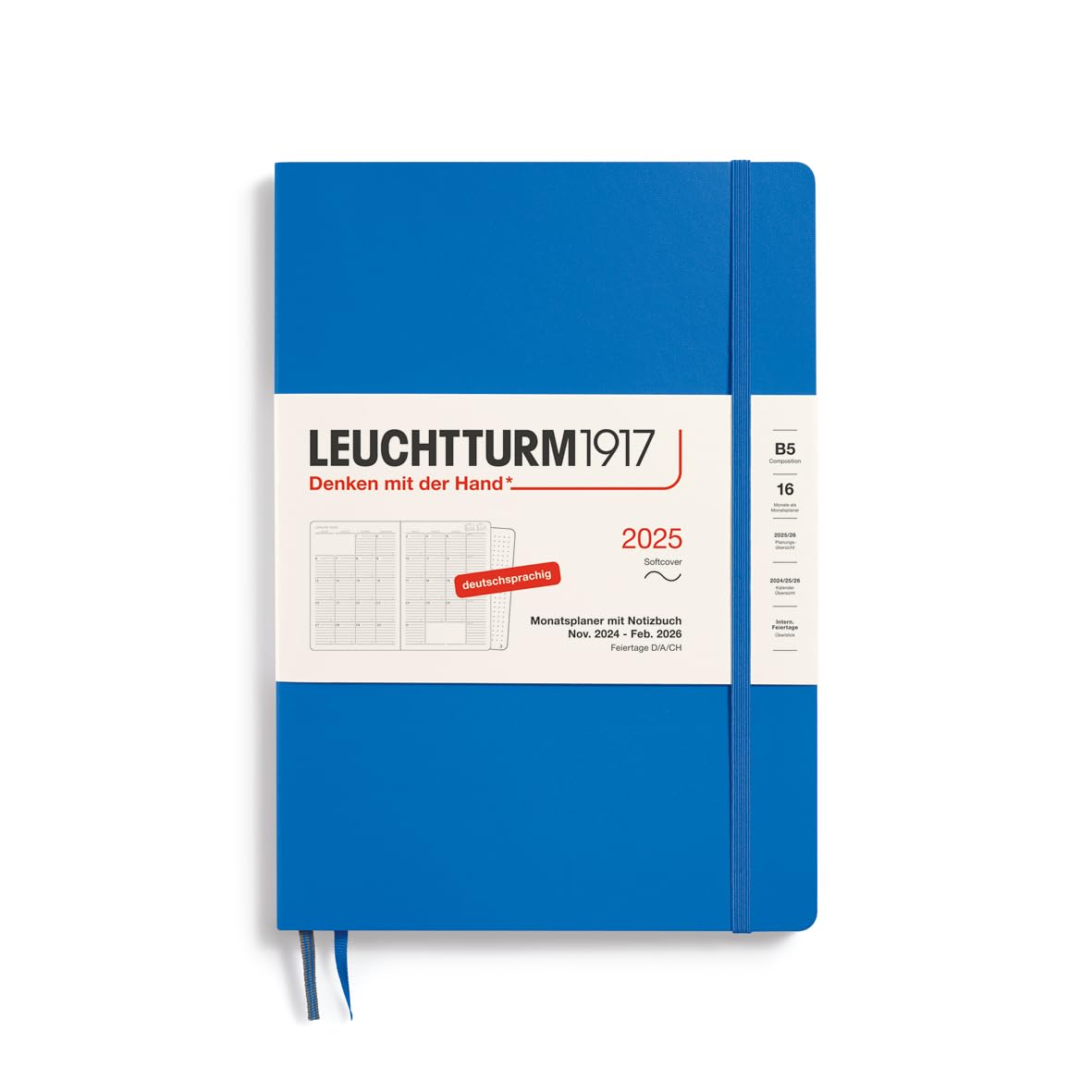 LEUCHTTURM1917 372604 Agenda mensuel et carnet de notes Composition (B5