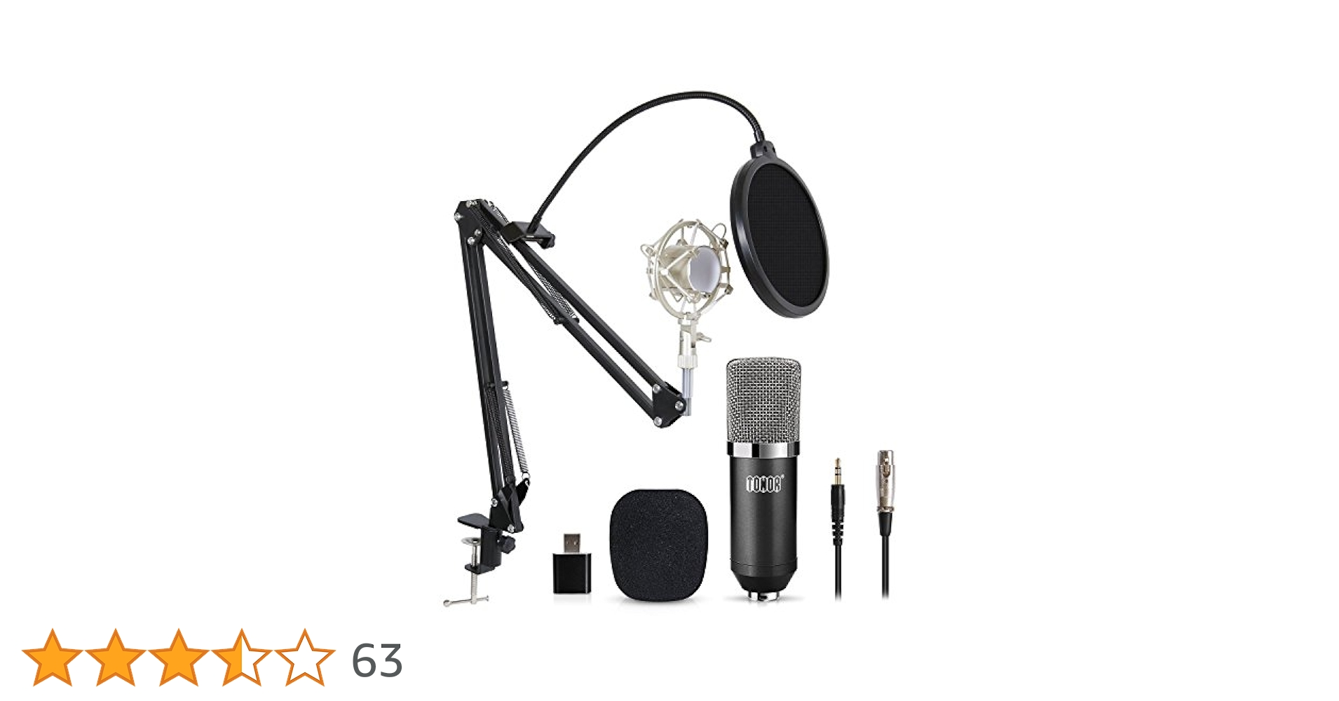 Amazon.co.jp: Tonor コンデンサーマイク セット マイクアーム