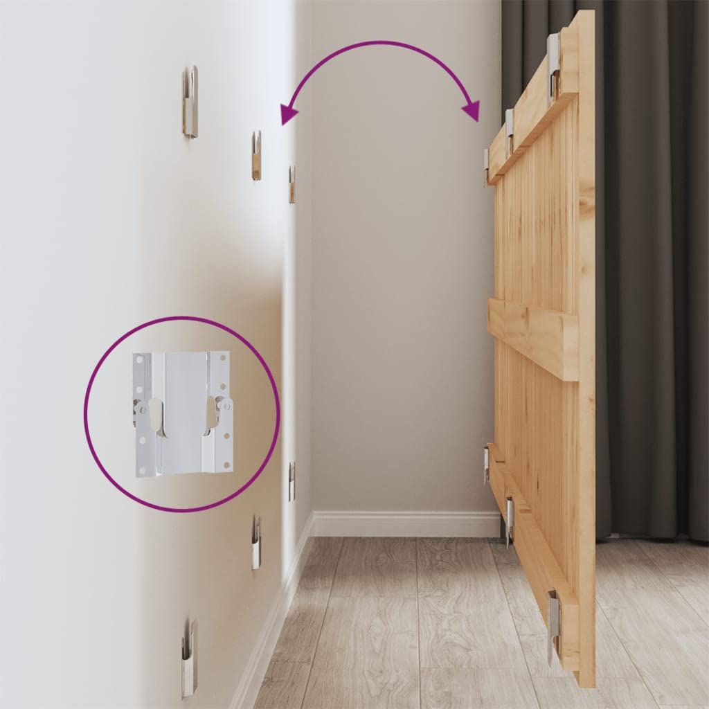 824858 Testiera da Parete 166x3x60 cm in Legno Massello di Pino Testata in Legno,Testata Letto Matrimoniale Muebles Dormitorio Spalliera Letto Testiere per Letto Matrimoniale