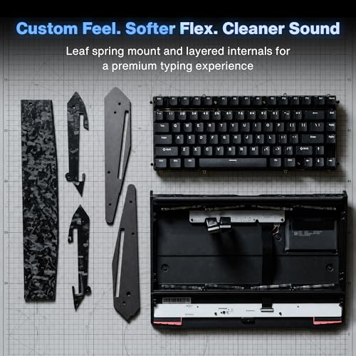 Image of Black Diamond 75 V2 Wireless Gaming Keyboard, Forged Carbon & CNC Aluminum Custom Keyboard, 75% Tri-Mode 2.4G /Bluetooth /USB-C, Under 2ms Low Latency, Hot-Swappable PCB, RGB