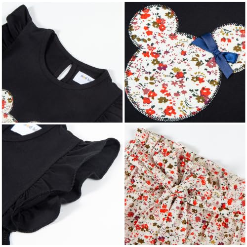 Image of Mud Kingdom Girls Outfits Cute Cartoon Polka Dots Summer Holiday Clothes Sets