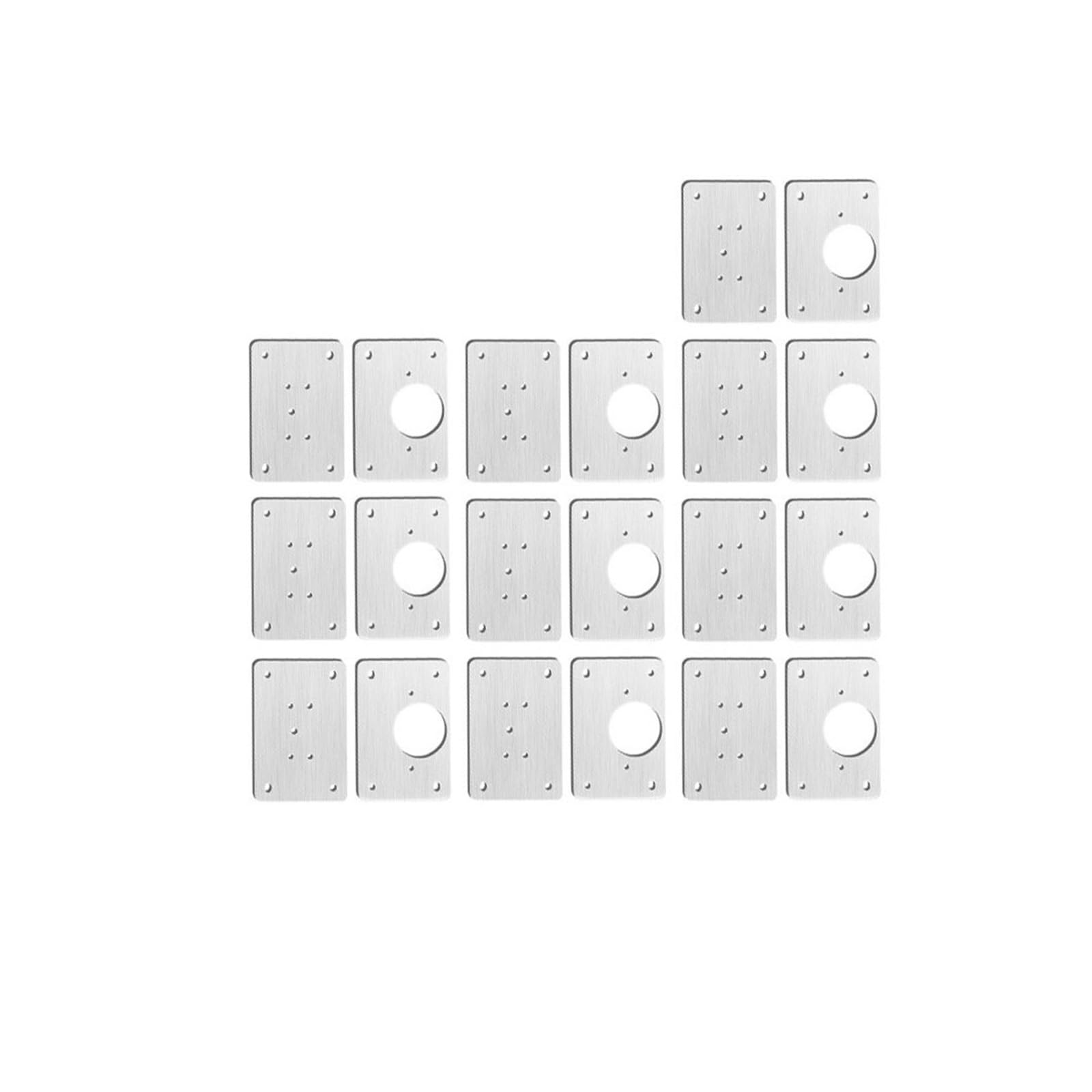 Jinfeuge 10Pc Ab Hinge Repair Plate,Household Hardware Hinge Fixing Plate