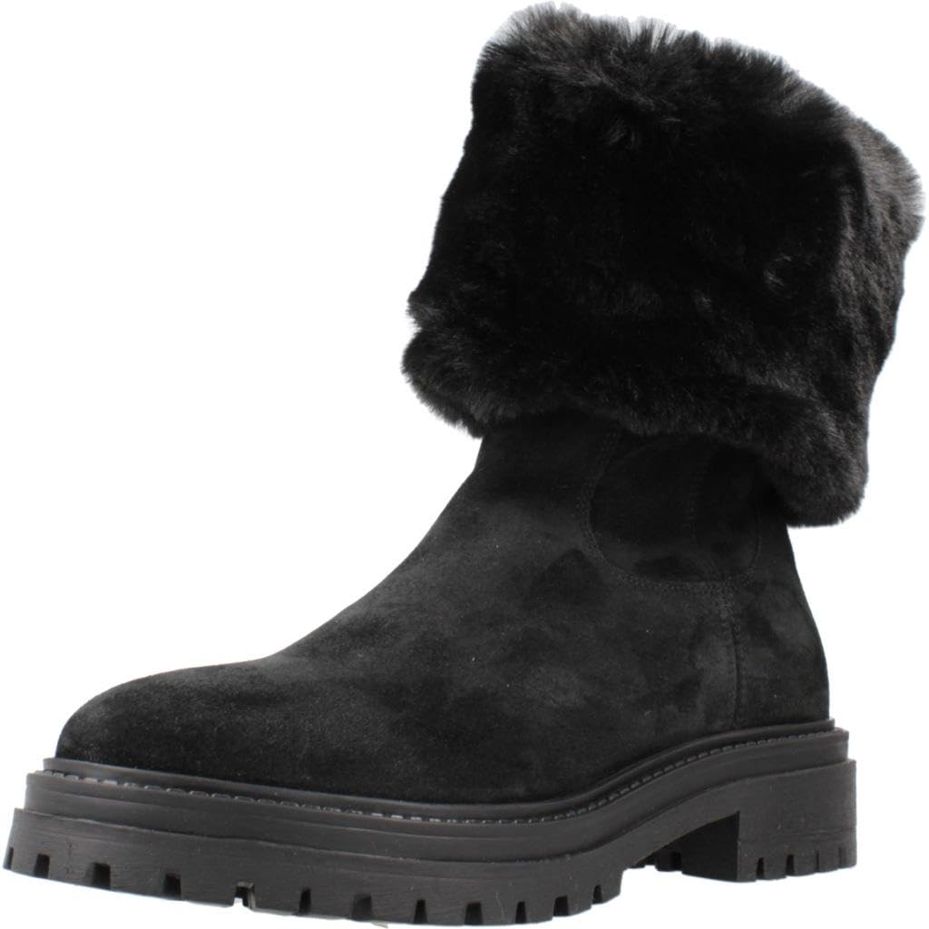 Geox Girls' D Iridea Ankle Boot, black, 7 UK